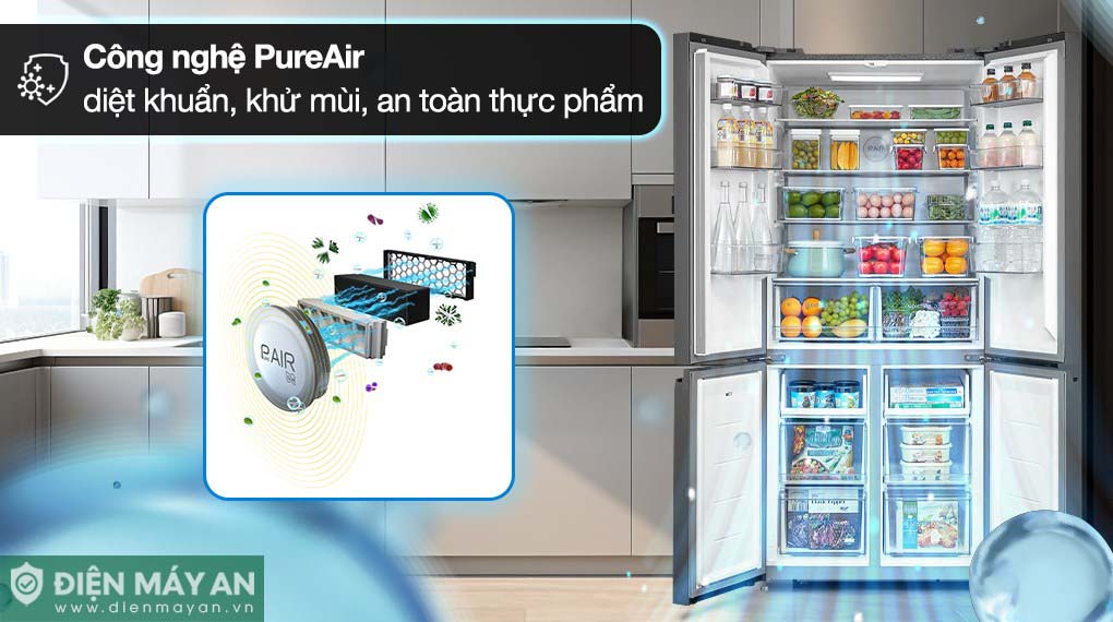 Tủ Lạnh Toshiba Inverter 515 Lít Multi Door GR-RF677WI-PGV(22)-XK - công nghệ kháng khuẩn, khử mùi